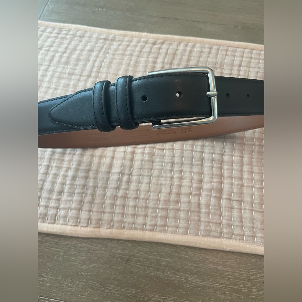 NORDSTROM Mercer Leather Belt Black 36